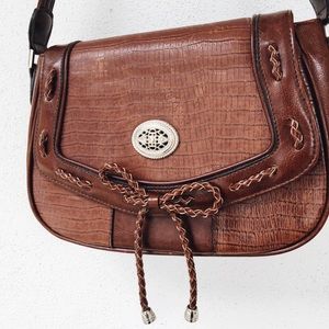Y2K Western Style Brown Leather Purse
